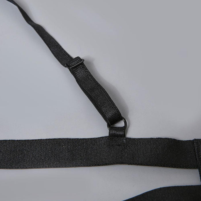 Sexy Lace Hollow Underwear Women Halter Lingerie Set