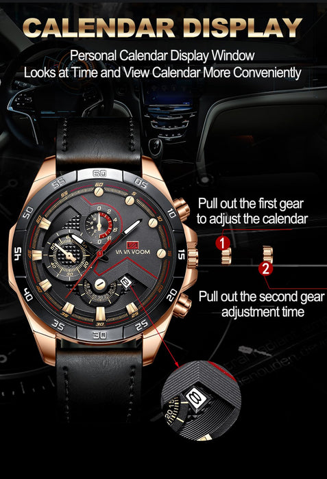 Classic Business Watches Quartz Watch Luxury Men Wrist Watch Stainless Steel Waterproof Wristwatch