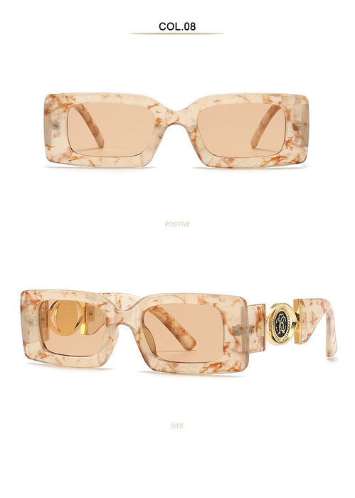 Small frame square sunglasses and sunglasses