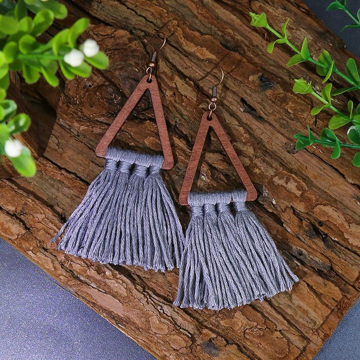 Bohemian Handwoven Ethnic Tassel Earrings