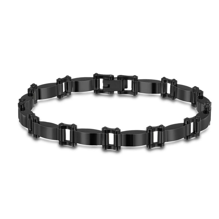 Men's Black Carbon Fiber Titanium Steel Bracelet Jewelry