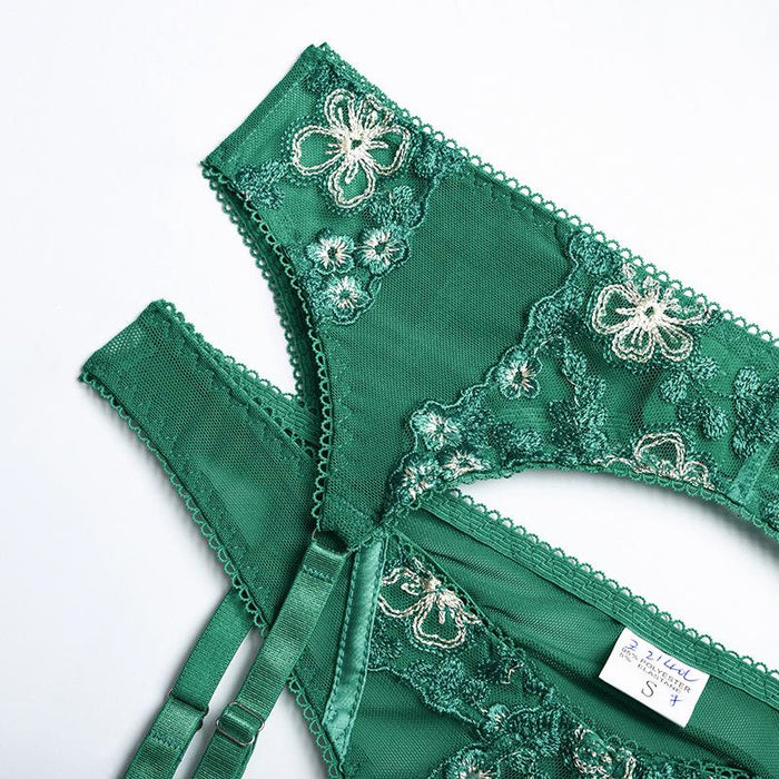 Women's Lace Mesh Lingerie Sexy Push Up Underwear Set