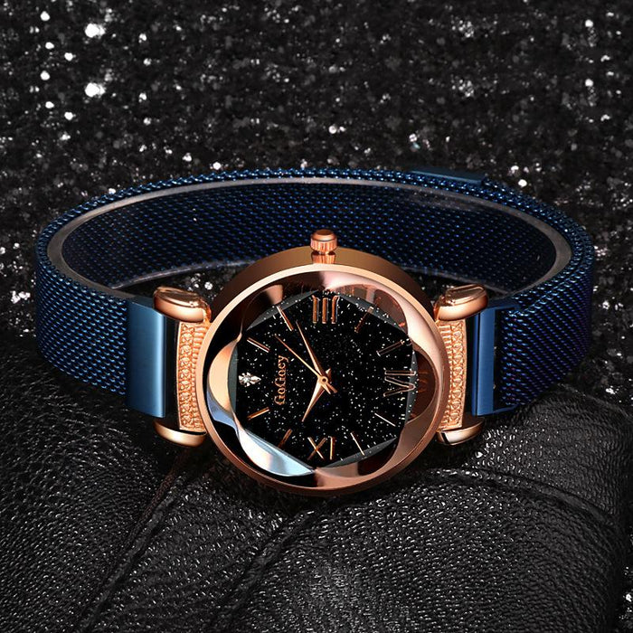 Luxury Womens Watch Personality Romantic Magnet Band Ladies Fashion Wristwatch