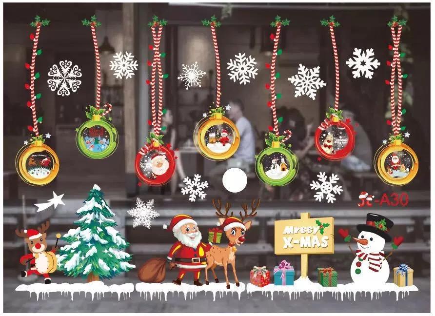 2022 Christmas Window Stickers