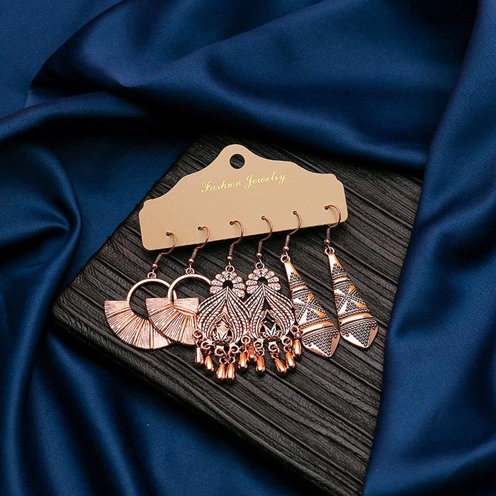 3 pairs/set Earrings Bohemian Style Jewelry X0X36218