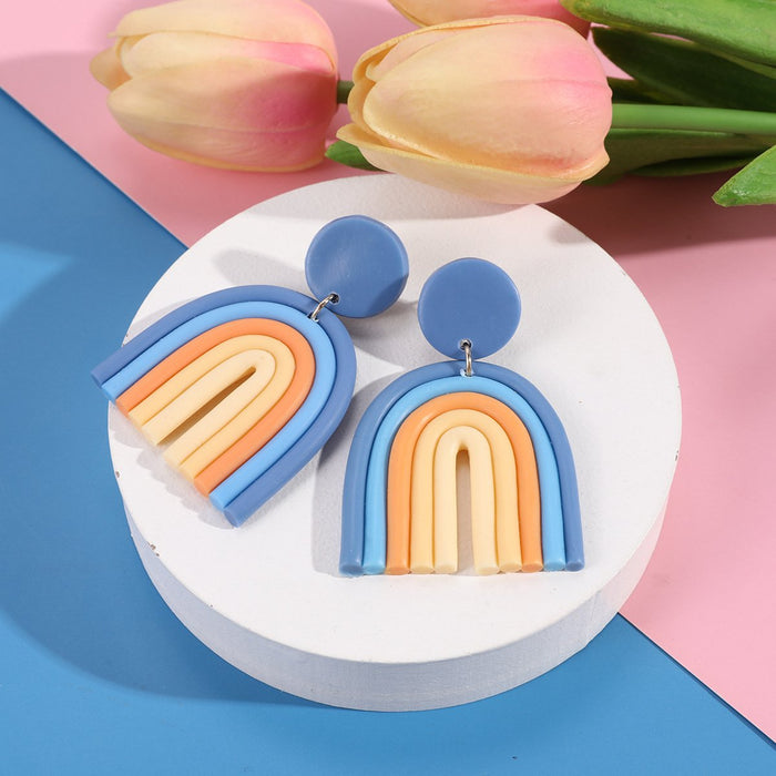 New U-shaped Cute Fashion Soft Ceramic Earrings