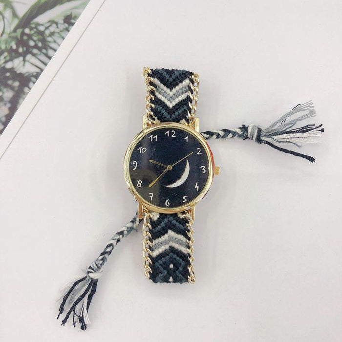 National DIY Woven Bracelet Wool Watch Bohemian Style Women's Watch Quartz Retro