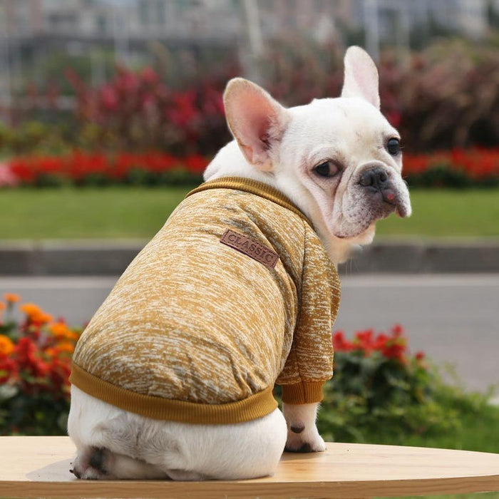 Pet Dog Sweater Classic Warm Dog Clothes Puppy Coat