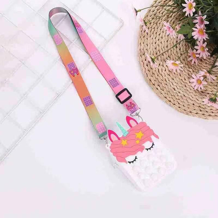 Silicone Bag Unicorn Backpack Decompression Pinch Music