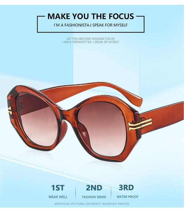 Irregular geometric personality light luxury Sunglasses