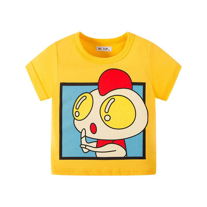 Monster cartoon Korean children's wear children's Short Sleeve T-Shirt