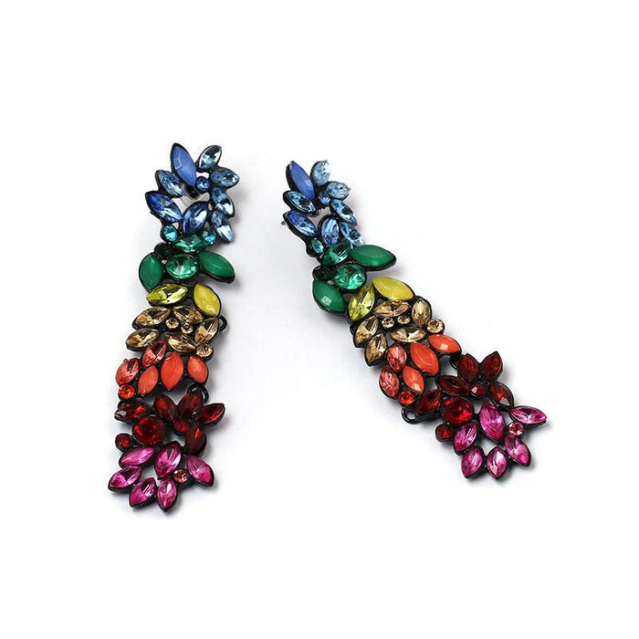 New Diamond Inlaid Creative Fashion Women's Earrings Accessories Inlaid Rhinestone