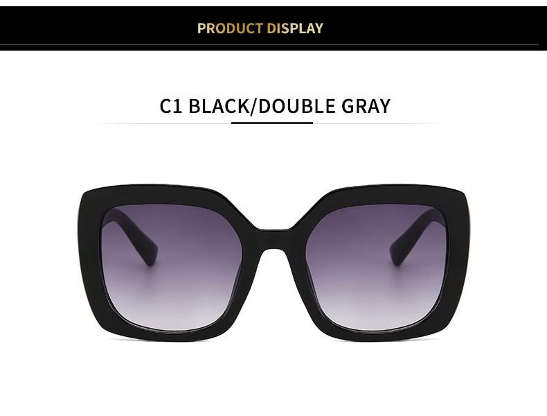 Box fashion sunglasses large frame sunglasses