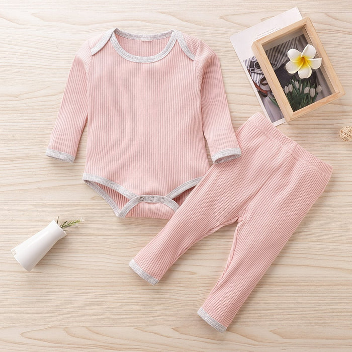Solid color pit bar baby Khaki suit
