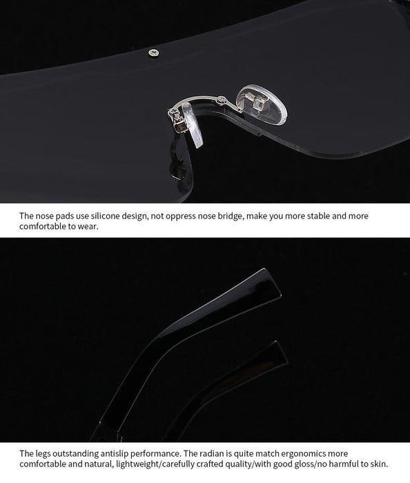 Large frame head conjoined sheet metal men's and women's Sunglasses