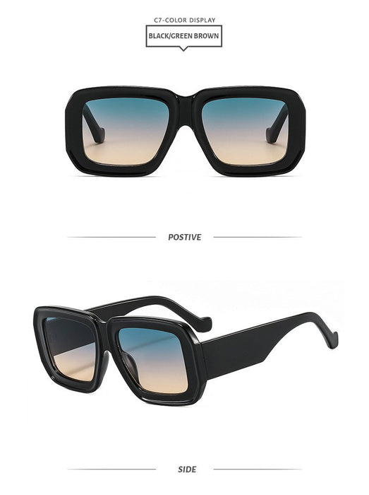 Fashion box contrast Sunglasses UV protection