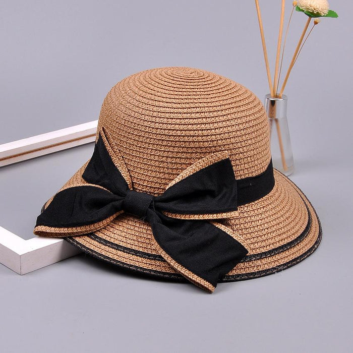 Summer Bow Princess Hat Parent-child Grass Bucket Hat