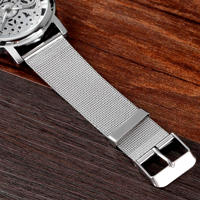 Hollow Steel Watches Men Retro Hombre Quartz Wrist Watch