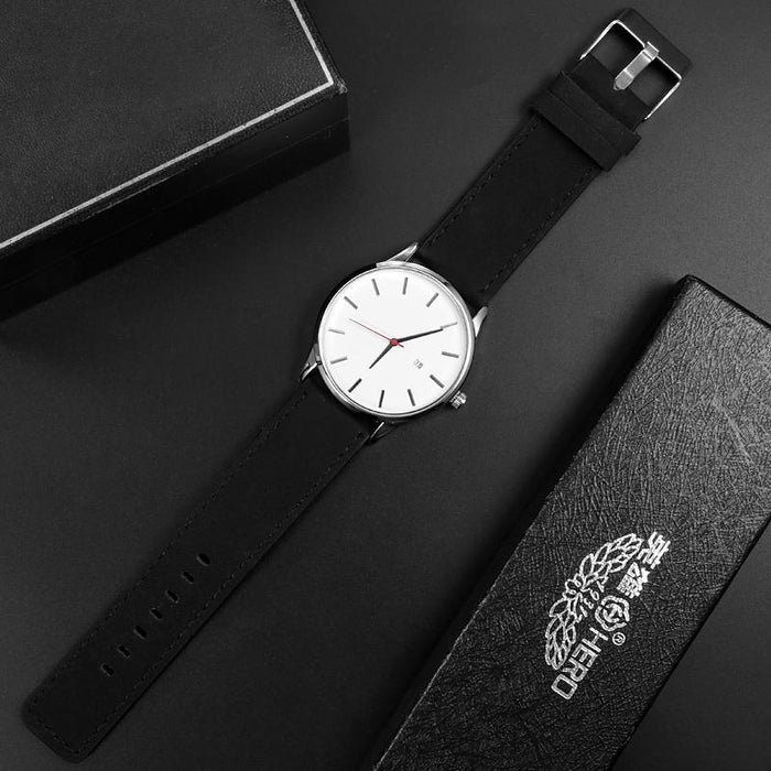 Men's Watches Fashion Leather Quartz Wristwatch