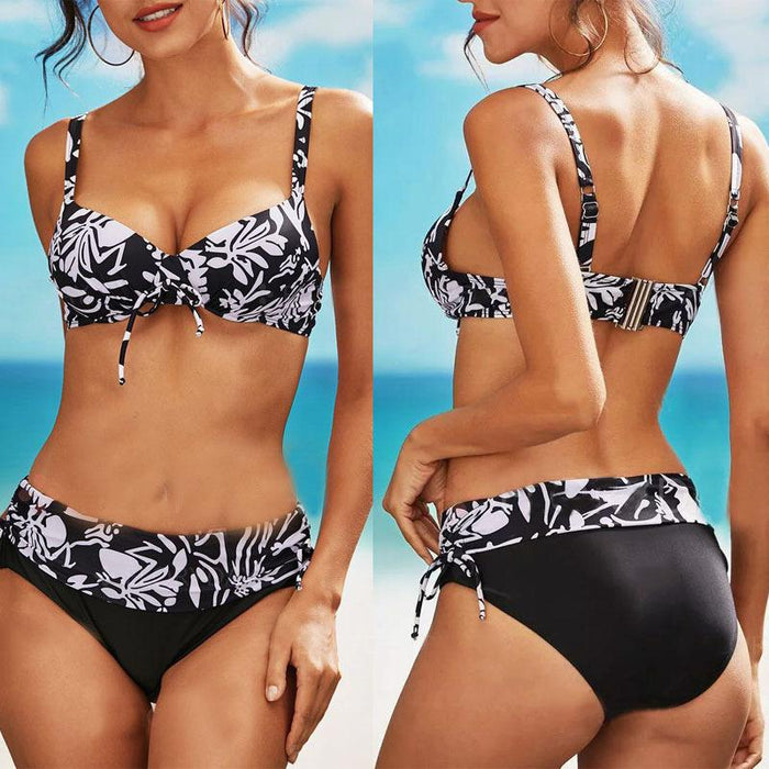 Sexy Digital Printed High Waist Bikini