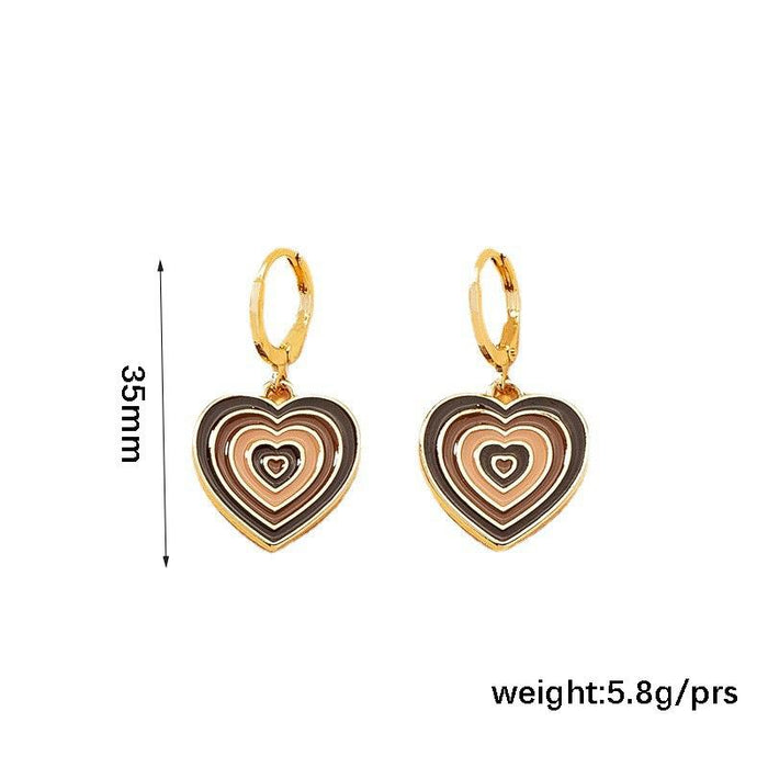 New Retro Simple Fashion Love Earrings