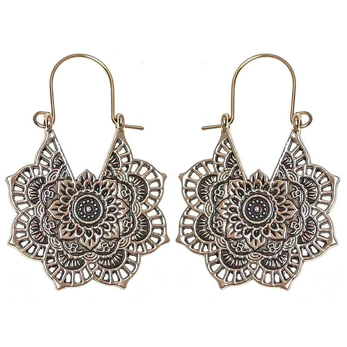 Ethnic Style Female Bohemian Court Style U-shaped Earrings Jewelry