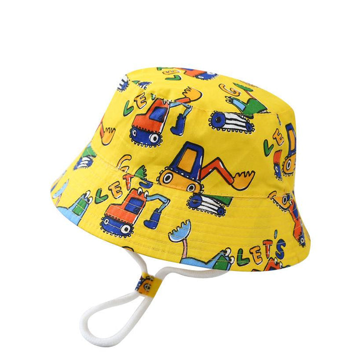 Summer Cartoon Print Children's Outdoor Mesh Hat