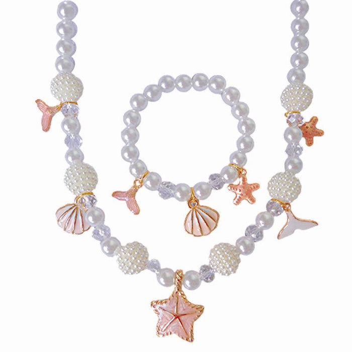 Children's Pearl Necklace Bracelet Set Underwater World Series
