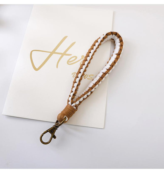 Vintage Hand Woven Wristband Key Chain Pendant
