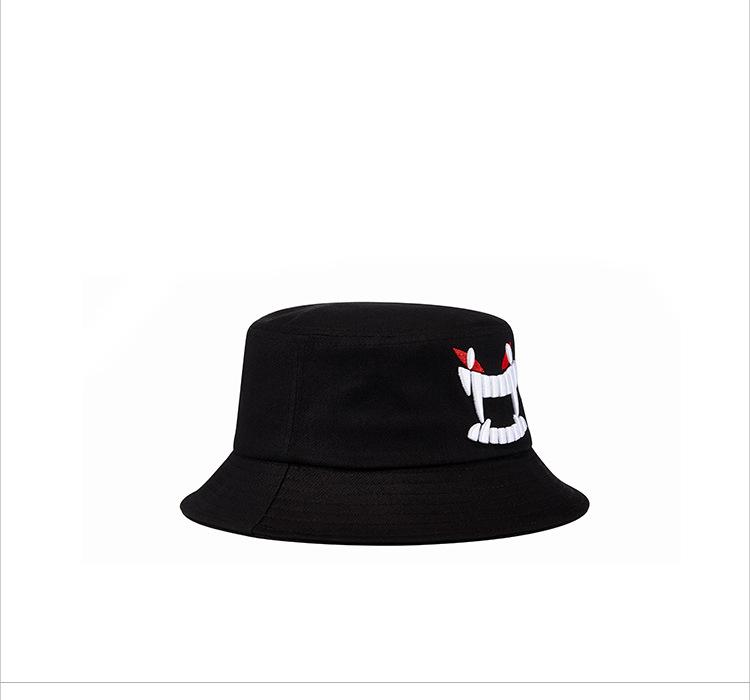New Embroidered Big Teeth Bucket Hat Sun Hat