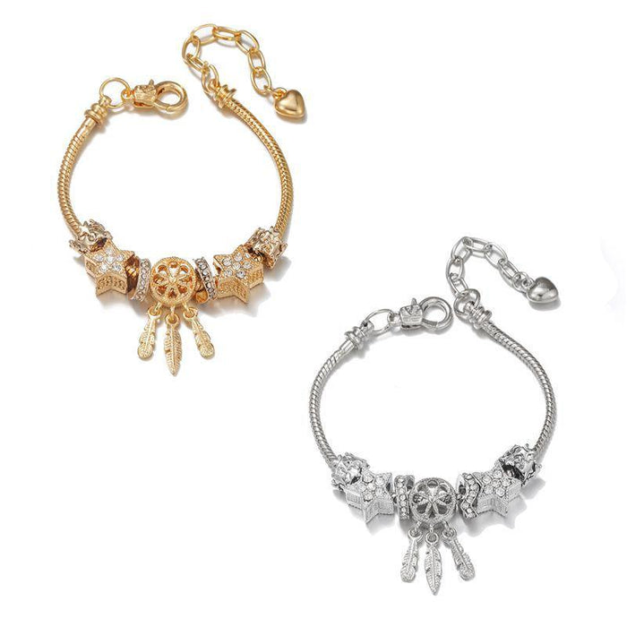 DIY Bracelet Female Star Beads Dream Catcher Pendant