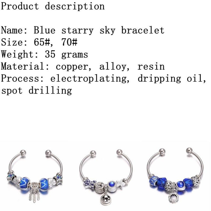 Blue Starry Ocean Dream Catcher Series Bracelet