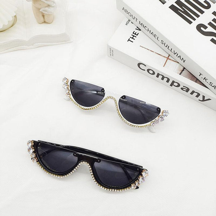 Fashion Multicolor Half Frame Sunglasses