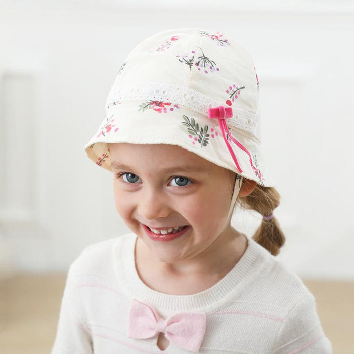 Spring Pastoral Broken Cherry Bow Children's Fisherman Hat