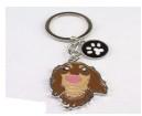 Multicolor Pet Dog Painted Zinc Alloy Keychain