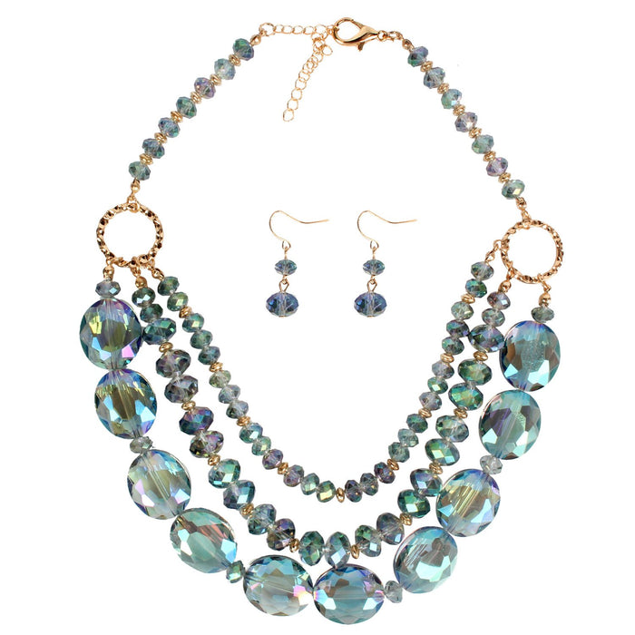Women's Jewelry Retro Exaggerated Crystal Multi-layer Necklace