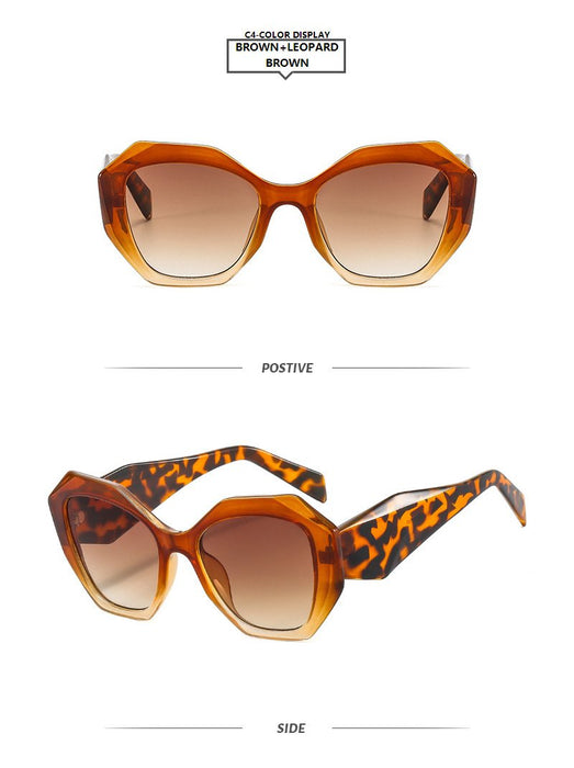 Polygonal light luxury simple contrast Sunglasses