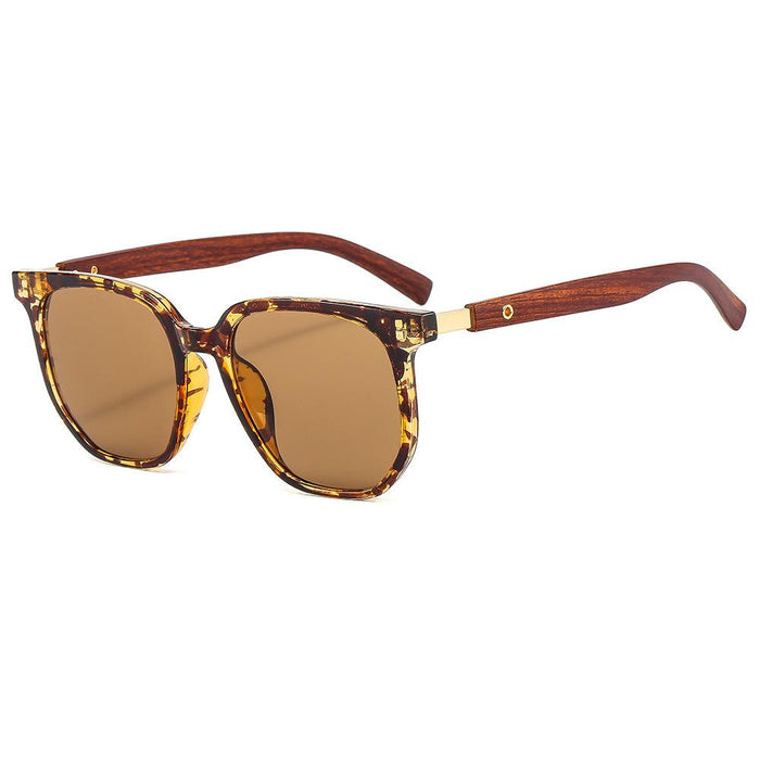Square meter nail wood grain light luxury Sunglasses