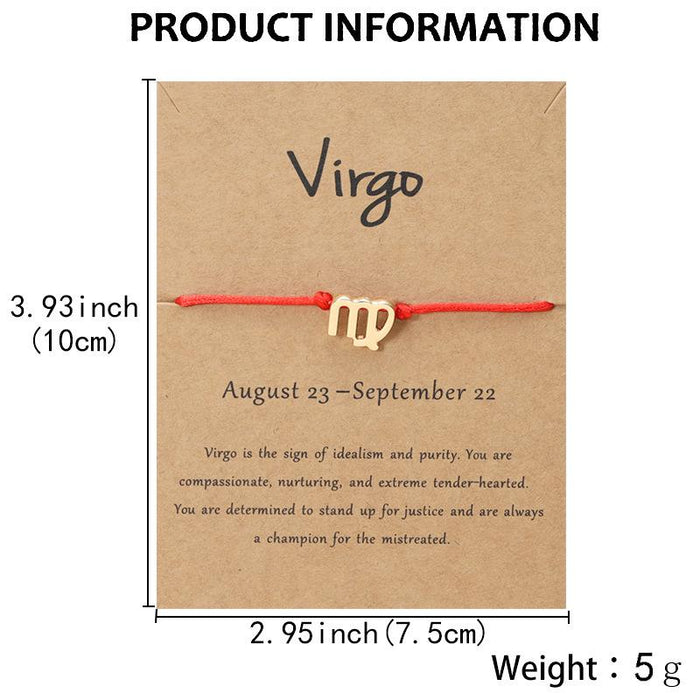 Twelve Constellations Bracelet Constellation Card Bracelet