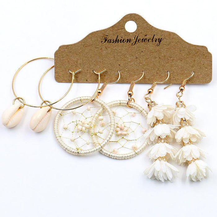 3 pairs/set Earrings Bohemian Style Jewelry X0X36211
