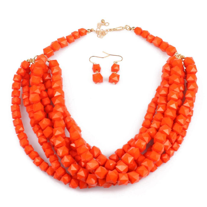 Ladies Jewelry Beaded Fashion Personality Layered Necklace