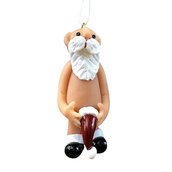 2022 New Resin Funny Naked Santa Claus Pendant