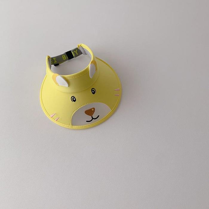 Summer UV Protection Cute Bear Children's Empty Top Hat