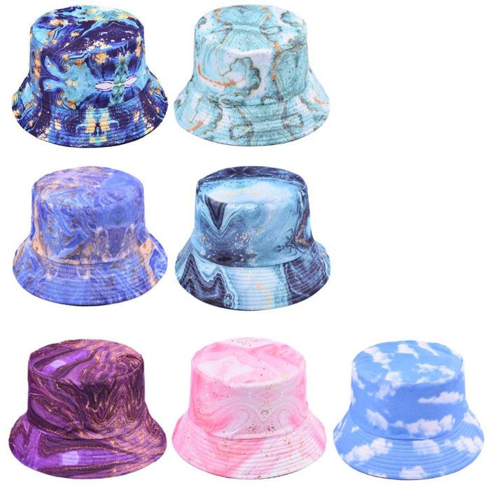 Rendering Printed Fisherman Hat Fashion Sunshade Wide-brimmed Cap