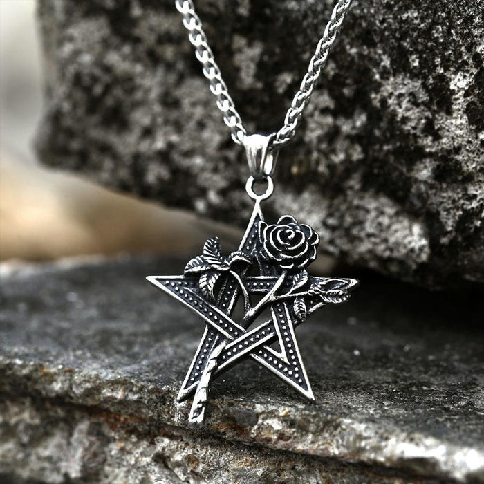Women's Rose Stainless Steel Jewelry (Only Pendant, No Necklaces)