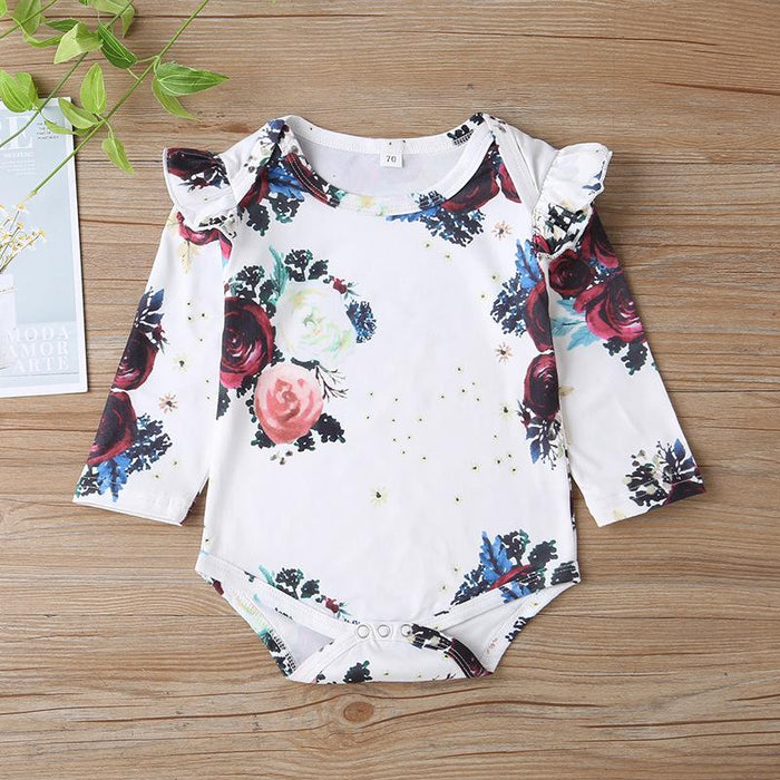 Baby Girl Skirt Set printed fashion suspender skirt two piece set