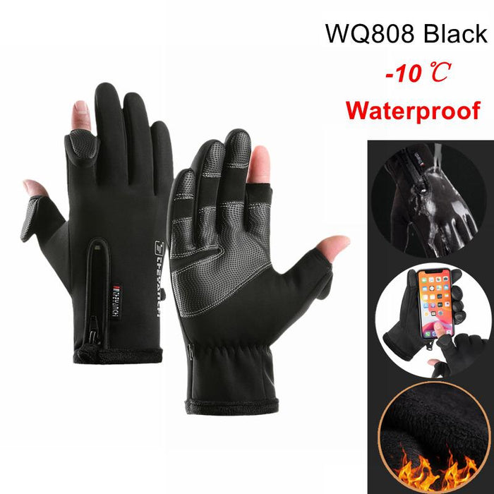 Touch Screen Men Cycling Gloves Waterproof