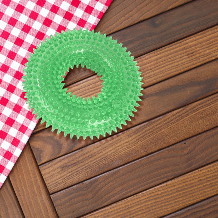 Dog TPR Chew Toy Ring Teeth Cleaning Sound Toy