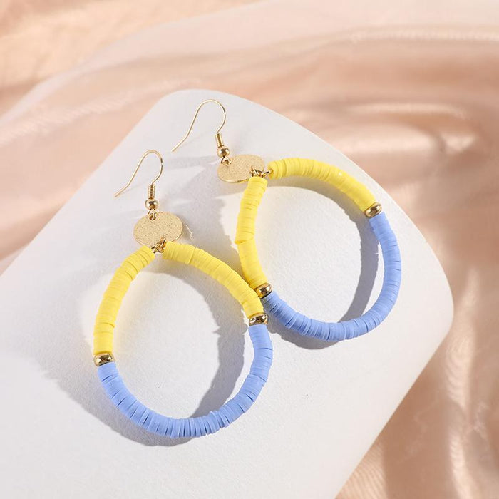 New Popular Personality Colored Soft Ceramic Earrings
