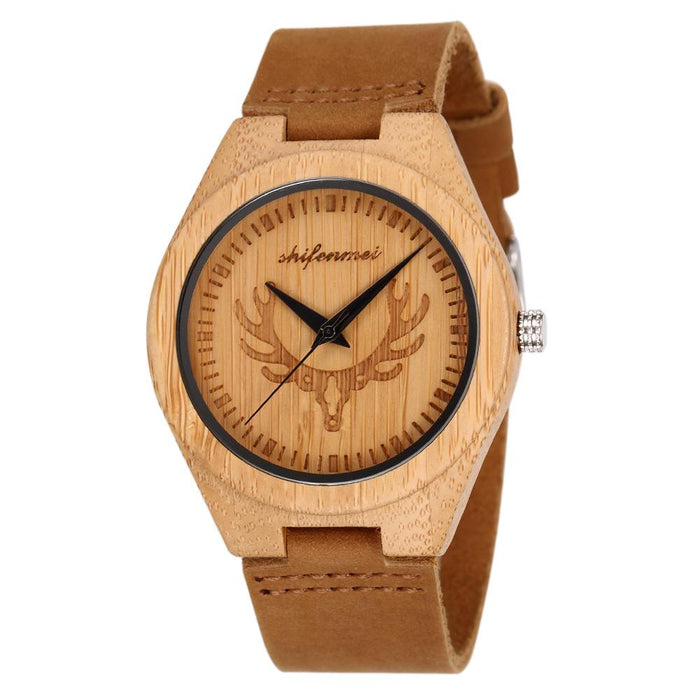 New Simple Fashionable Bamboo Wood Neutral Wood Quartz Watch